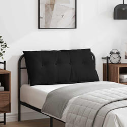 Coussin De Dos Noir 100 X 50 Cm Tissu En Microfibre Vidaxl
