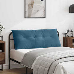 Coussin De Dos Bleu 120 X 50 Cm Tissu En Velours Côtelé Vidaxl