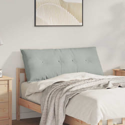 Coussin De Dos Gris Clair 120 X 50 Cm Tissu En Velours Côtelé Vidaxl