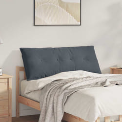Coussin De Dos Gris Foncé 120 X 50 Cm Tissu En Velours Côtelé Vidaxl