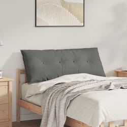 Coussin De Dos Gris Foncé 120 X 50 Cm Tissu En Microfibre Vidaxl