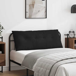 Coussin De Dos Noir 120 X 50 Cm Tissu En Microfibre Vidaxl