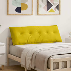 Coussin De Dos Jaune 140 X 50 Cm Tissu En Velours Côtelé Vidaxl