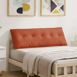 Coussin De Dos Rouge Orange 140 X 50 Cm Tissu En Velours Côtelé Vidaxl