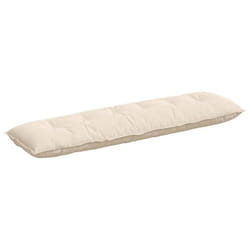 Coussin de dos en microfibre - vidaXL - Beige - 180x50 cm - Housses amovibles - Rembourrage polyester