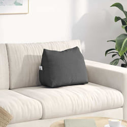 Coussin De Dos Gris Foncé 45 X 20 X 35 Cm Tissu Vidaxl