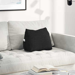 Coussin De Dos Noir 45 X 20 X 35 Cm Tissu Vidaxl