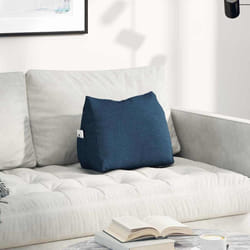 Coussin De Dos Bleu 45 X 20 X 35 Cm Tissu Vidaxl