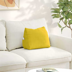 Coussin De Dos Jaune 45 X 20 X 35 Cm Tissu En Velours Côtelé Vidaxl