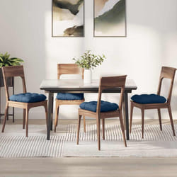 Coussins De Siège 4 Pcs Bleu 40 X 40 X 12 Cm Tissu Vidaxl