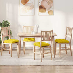 Coussins De Siège 4 Pcs Jaune Clair 40 X 40 X 12 Cm Tissu Vidaxl