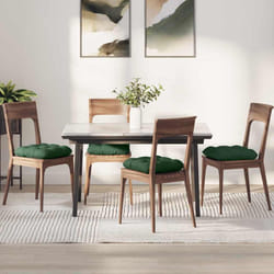 Coussins De Siège 4 Pcs Vert Foncé 40 X 40 Cm Vidaxl