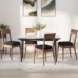 Coussins De Siège 4 Pcs Noir 45 X 45 X 12 Cm Tissu Vidaxl