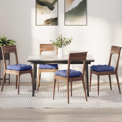 Coussins De Siège 4 Pcs Bleu Denim 45 X 45 X 12 Cm Tissu Vidaxl