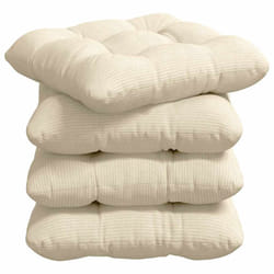 Coussins De Siège 4 Pcs Crème 45 X 45 Cm Vidaxl