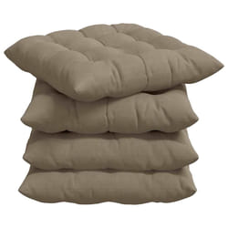 Coussins De Siège 4 Pcs Taupe 40 X 40 X 6 Cm Microfibre Vidaxl