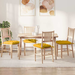 Coussins De Siège 4 Pcs Jaune Clair 40 X 40 X 6 Cm Vidaxl