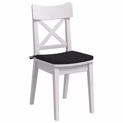 Coussins De Siège 4 Pcs Noir 40 X 40 X 3 Cm Tissu Vidaxl - Vue supplémentaire 2