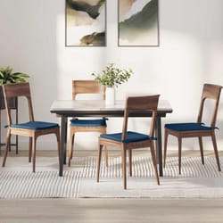 Coussins De Siège 4 Pcs Bleu 40 X 40 X 3 Cm Tissu Vidaxl
