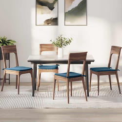 Coussins De Siège 4 Pcs Bleu 40 X 40 X 3 Cm Velours Vidaxl