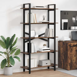 Étagère Chêne Fumé 100 X 33,5 X 178 Cm Bois D'Ingénierie Vidaxl