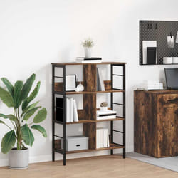 Étagère Chêne Fumé 82 X 32 X 112 Cm Bois D'Ingénierie Vidaxl
