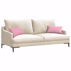 Coussins De Canapé 2 Pcs Rose 50 X 30 Cm Tissu Vidaxl - Vue supplémentaire 2