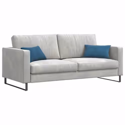 Coussins De Canapé 2 Pcs Bleu 50 X 30 Cm Vidaxl - Vue supplémentaire 2