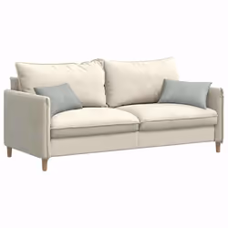 Coussins De Canapé 2 Pcs Gris Clair 50 X 30 Cm Vidaxl - Vue supplémentaire 2