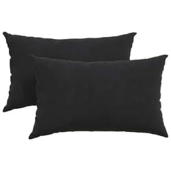 Coussins De Canapé 2 Pcs Noir 50 X 30 Cm Vidaxl