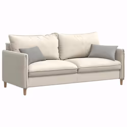 Coussins De Canapé 2 Pcs Gris Clair 50 X 30 Cm Tissu Vidaxl - Vue supplémentaire 2