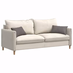 Coussins De Canapé 2 Pcs Gris Clair 50 X 30 Cm Vidaxl - Vue supplémentaire 2
