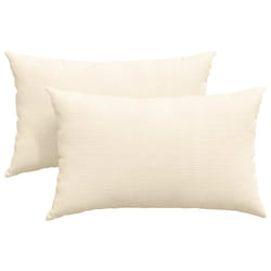Coussins De Canapé 2 Pcs Crème 50 X 30 Cm Vidaxl