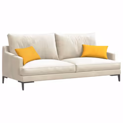 Coussins De Canapé 2 Pcs Jaune Clair 50 X 30 Cm Vidaxl - Vue supplémentaire 2