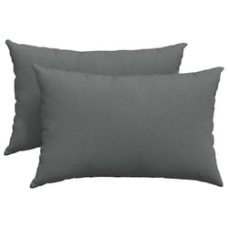 Coussins De Canapé 2 Pcs Gris Foncé 60 X 40 Cm Tissu Vidaxl