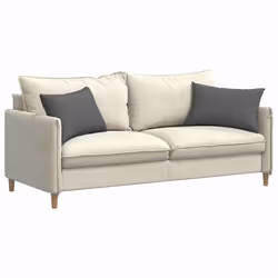 Coussins De Canapé 2 Pcs Gris Foncé 60 X 40 Cm Tissu Vidaxl - Vue supplémentaire 2