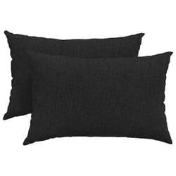 Coussins De Canapé 2 Pcs Noir 60 X 40 Cm Tissu Vidaxl