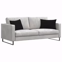 Coussins De Canapé 2 Pcs Noir 60 X 40 Cm Tissu Vidaxl - Vue supplémentaire 2