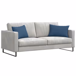 Coussins De Canapé 2 Pcs Bleu 60 X 40 Cm Tissu Vidaxl - Vue supplémentaire 2