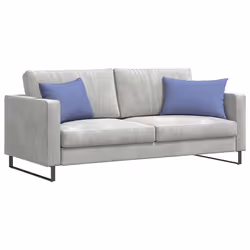 Coussins De Canapé 2 Pcs Bleu Denim 60 X 40 Cm Tissu Vidaxl - Vue supplémentaire 2