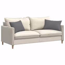 Coussins De Canapé 2 Pcs Gris Foncé 60 X 40 Cm Tissu Vidaxl - Vue supplémentaire 2