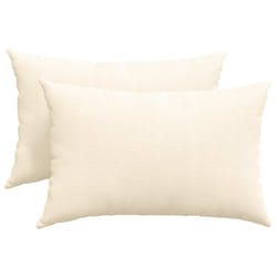 Coussins De Canapé 2 Pcs Crème 60 X 40 Cm Vidaxl