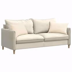 Coussins De Canapé 2 Pcs Crème 60 X 40 Cm Vidaxl - Vue supplémentaire 2