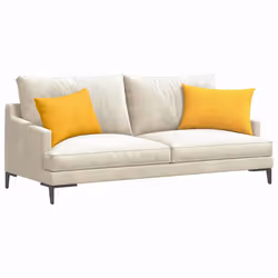 Coussins De Canapé 2 Pcs Jaune Clair 60 X 40 Cm Vidaxl - Vue supplémentaire 2