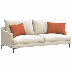 Coussins De Canapé 2 Pcs Rouge Orange 60 X 40 Cm Vidaxl - Vue supplémentaire 2