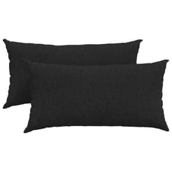 Coussins De Canapé 2 Pcs Noir 80 X 40 Cm Tissu Vidaxl