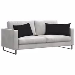 Coussins De Canapé 2 Pcs Noir 80 X 40 Cm Tissu Vidaxl - Vue supplémentaire 2