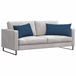 Coussins De Canapé 2 Pcs Bleu 80 X 40 Cm Tissu Vidaxl - Vue supplémentaire 2