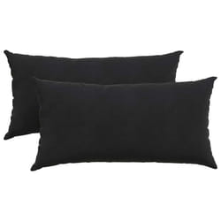 Coussins De Canapé 2 Pcs Noir 80 X 40 Cm Vidaxl