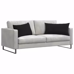 Coussins De Canapé 2 Pcs Noir 80 X 40 Cm Vidaxl - Vue supplémentaire 2